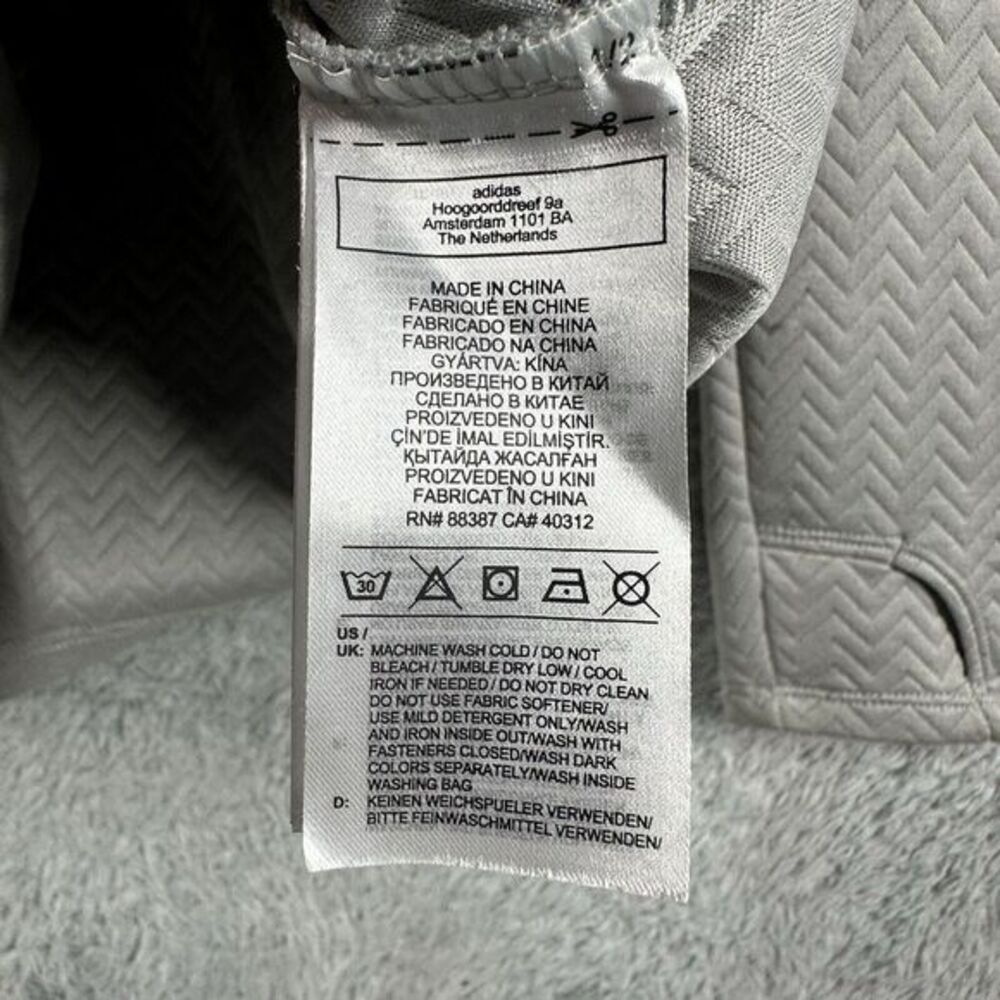 Adidas Golf Textured Layer Jacket Women's Full Zip Gray Chevron Design XL - Picture 3 of 7
